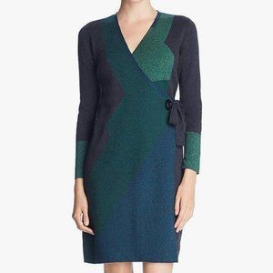 Nic+Zoe Blue and Green Block Dress